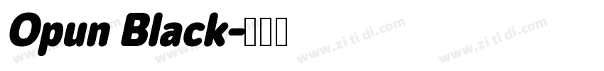 Opun Black字体转换 Opun Black字体转换